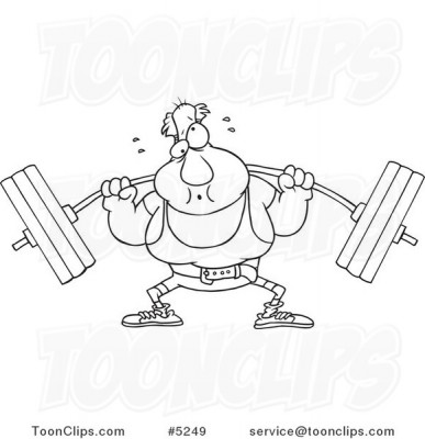 cartoon-black-and-white-line-drawing-of-a-guy-lifting-a-barbell-by-ron-leishman-5249.jpg